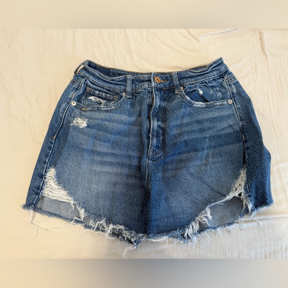 Distressed Denim Shorts